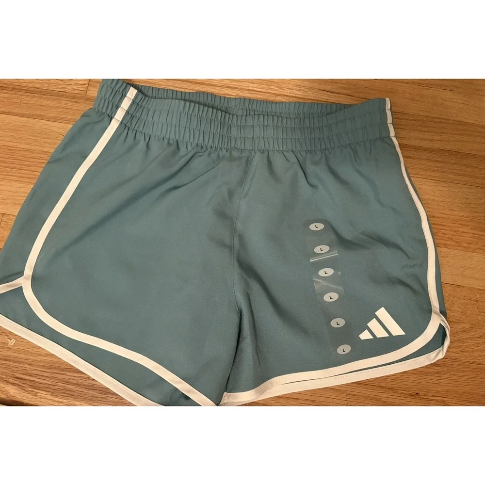 Bundle Of 3  Adidas Girls Woven Athletic Bermuda Shorts. Size Large. NWT.